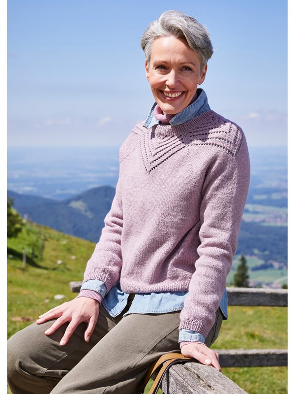 PULLOVER TOP DOWN Landlust Alpaka Merino 160 von Lana Grossa