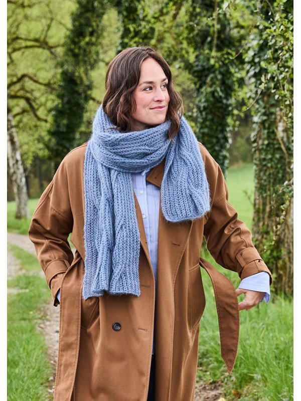 SCHAL MIT ZOPF-PATENTMUSTER Landlust Kidmohair von Lana Grossa