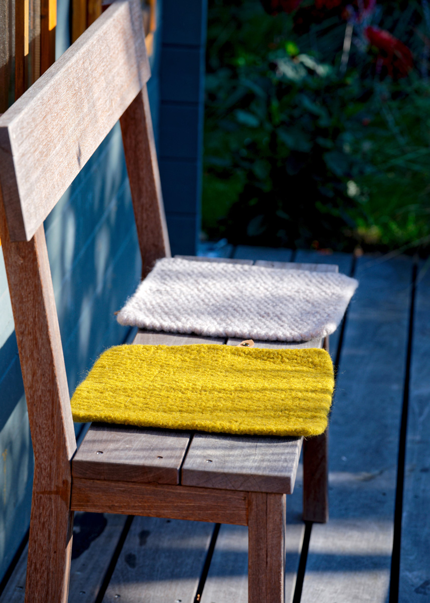 GEFILZTE SITZAUFLAGEN Landlust - Die Filzwolle von Lana Grossa