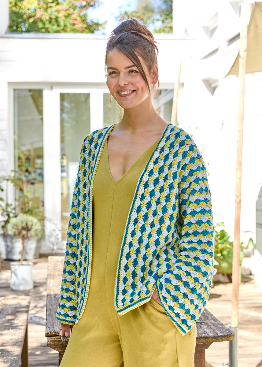 HÄKELJACKE Landlust Baumwolle von Lana Grossa