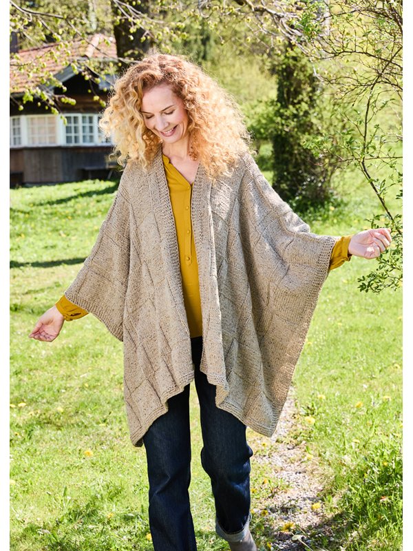 Lana Grossa PONCHO Landlust Soft Tweed 90