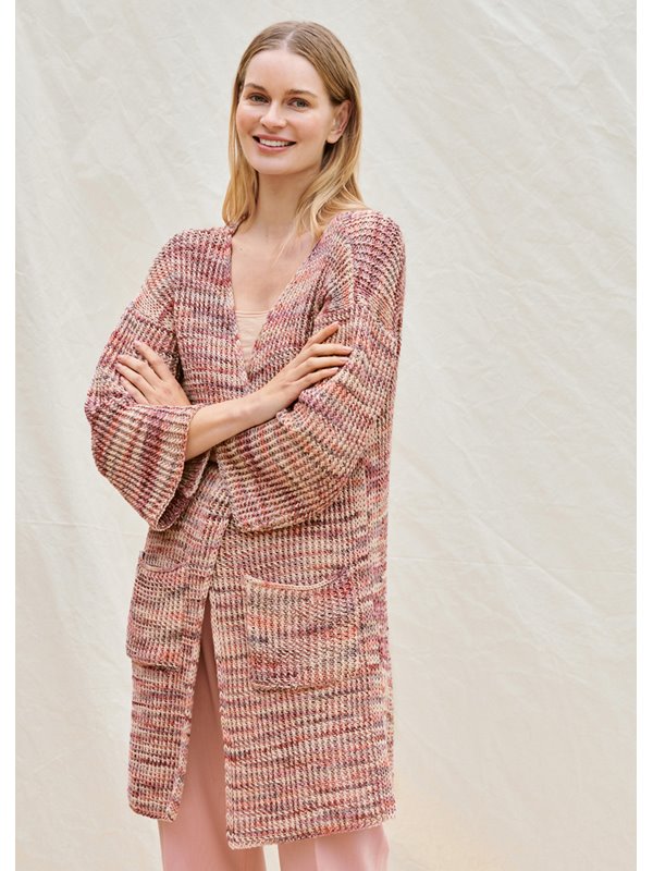 CARDIGAN IM RIPPENSTRUKTURMUSTER Certo Print von Lana Grossa