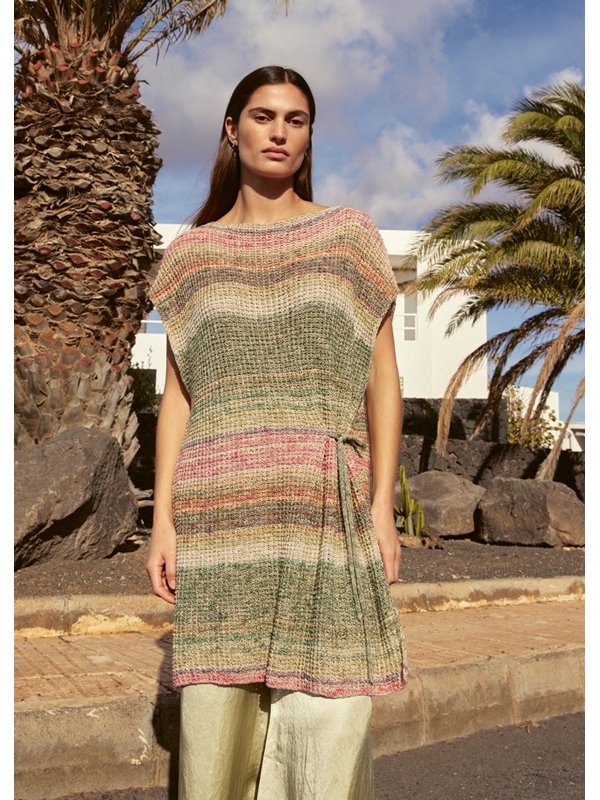 TUNIKA MIT SEITENSCHLITZEN Mosaico von Lana Grossa