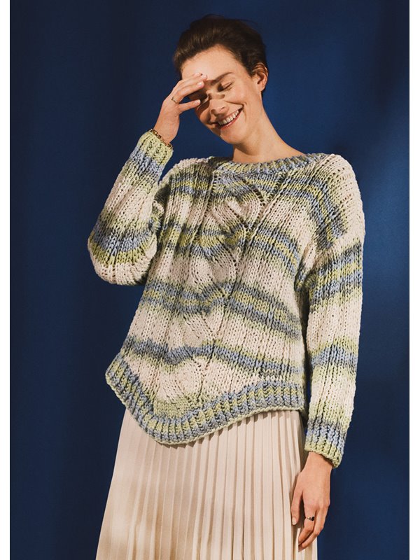 PULLOVER About Berlin Bulky Print von Lana Grossa