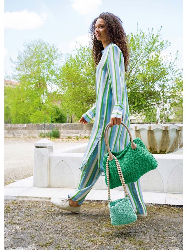 FLECHTMUSTERTASCHE The Tube  von Lana Grossa