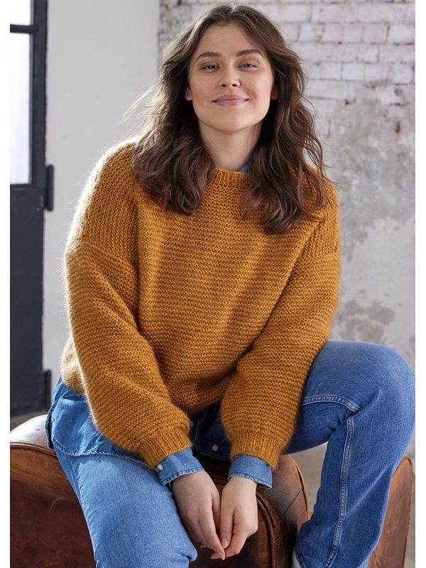 Lana Grossa SWEATER CLAUDE Size Plus - Ecopuno & Silkhair