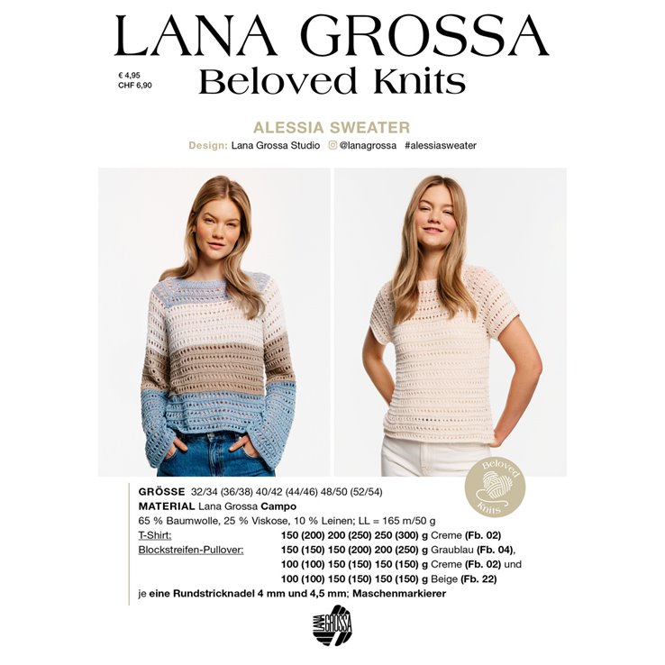 ALESSIA SWEATER - Beloved Knits No. 3 von Lana Grossa