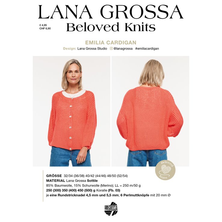 EMILIA CARDIGAN - Beloved Knits No. 3 - von Lana Grossa