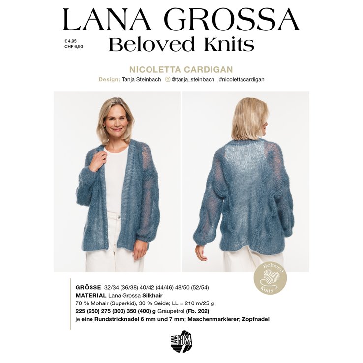 NICOLETTA CARDIGAN - Beloved Knits No. 3 - von Lana Grossa