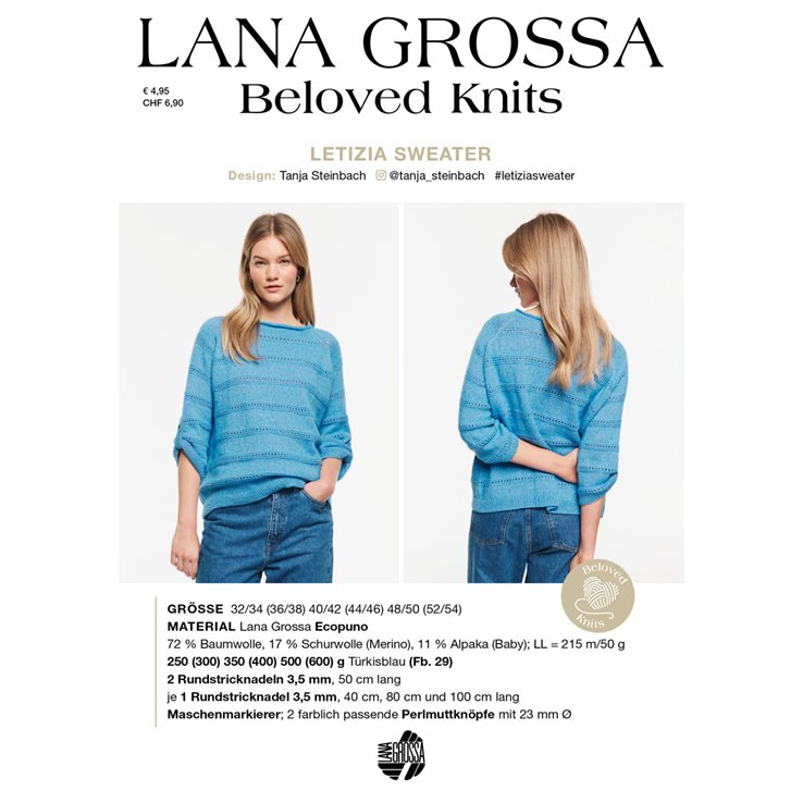 LETIZIA SWEATER - Beloved Knits No. 3 - von Lana Grossa