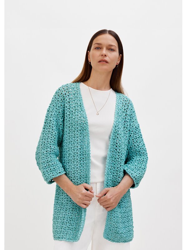 ISABELLA CROCHET CARDIGAN Sottile von Lana Grossa