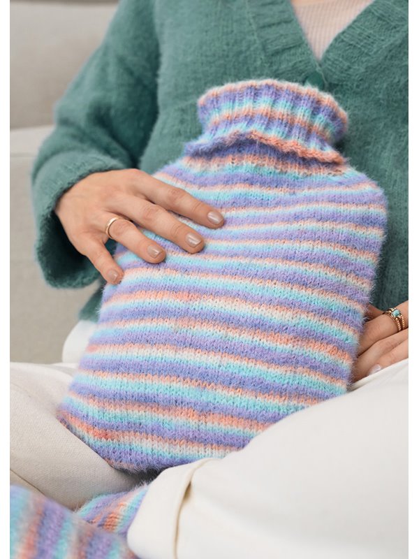 Lana Grossa WÄRMFLASCHENHÜLLE Cosy Socks Multi Stripes