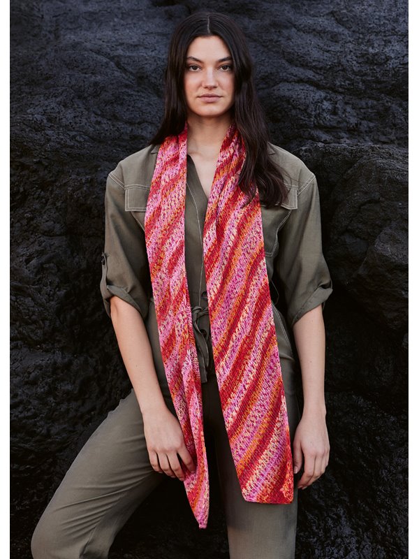 DIAGONAL-GESTRICKTER-SCHAL Gomitolo Selezione 3 von Lana Grossa