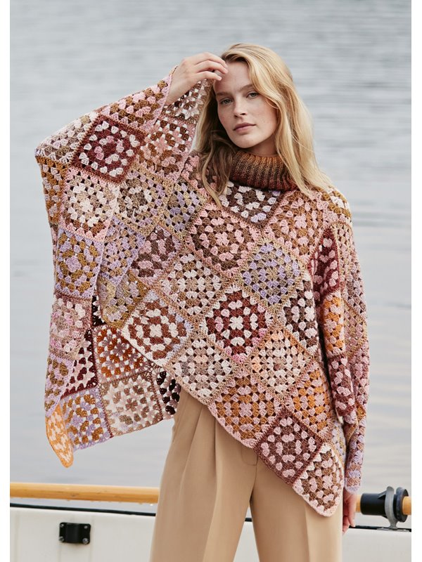 GRANNY-PONCHO Gomitolo Aida von Lana Grossa