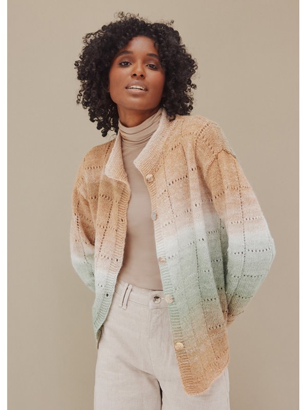 JACKE MIT POLOKRAGEN Gomitolo Alpaca von Lana Grossa