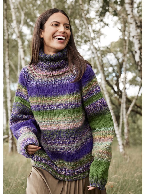 ROLLKRAGEN-PULLOVER Gomitolo Fusione von Lana Grossa