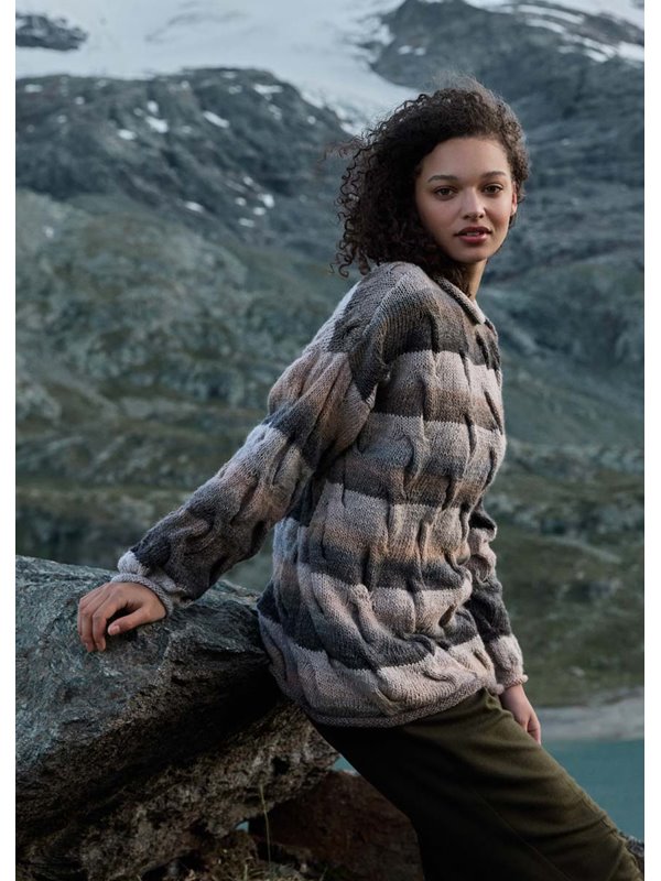 ZOPF-PULLOVER Gomitolo Fumo von Lana Grossa