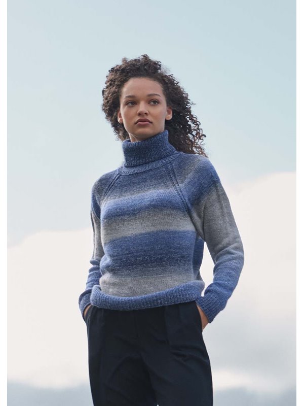 RAGLAN-ROLLKRAGEN-PULLOVER Gomitolo Gala von Lana Grossa
