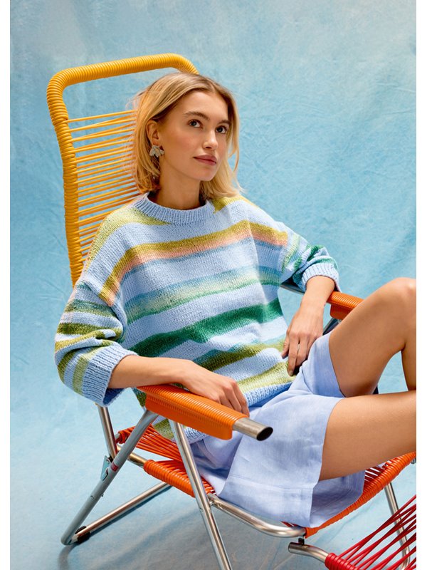 Lana Grossa KURZARM-STREIFEN-PULLOVER Cotonella