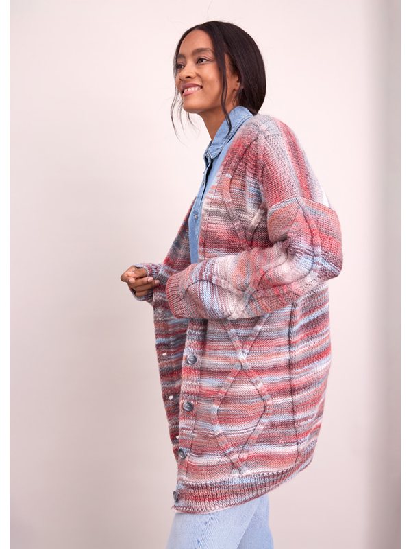 Lana Grossa JACKE MIT RAUTE TOP-DOWN Gomitolo Disegno