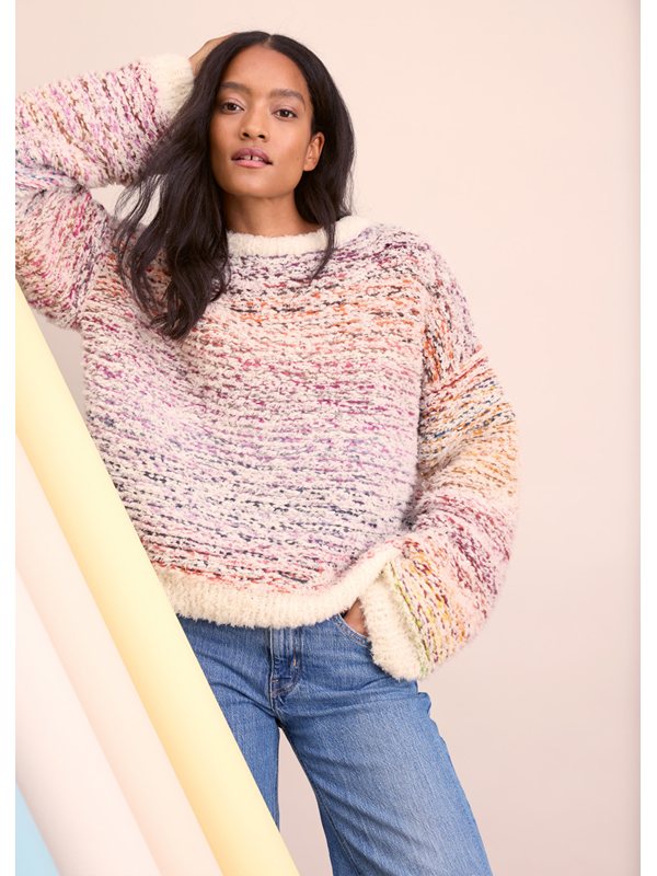 Lana Grossa STREIFENPULLOVER Candy & Pelliccia