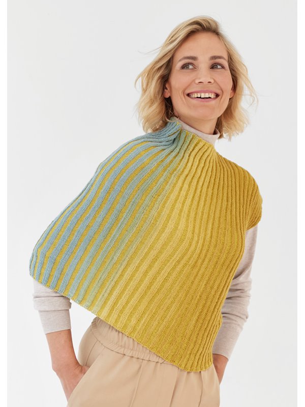 PONCHO Cool Wool Lace hand-dyed & Cool Wool Lace von Lana Grossa