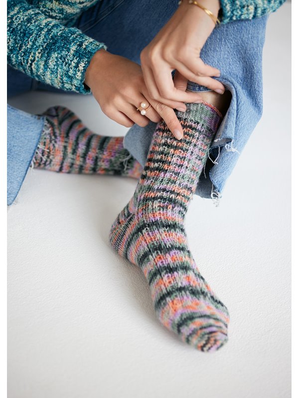 SOCKEN Meilenweit 100g Merino Shadow hand-dyed von Lana Grossa