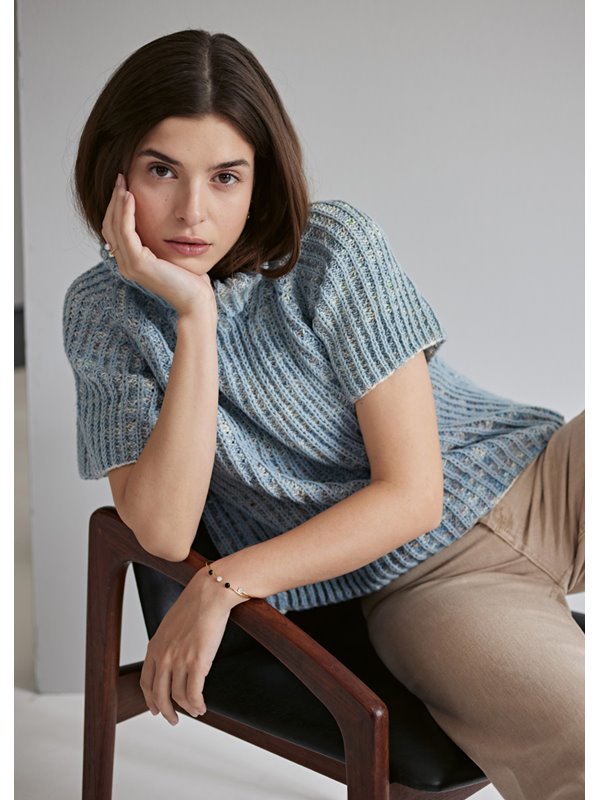 RIPPENPULLOVER Cool Wool & Cool Wool hand-dyed von Lana Grossa