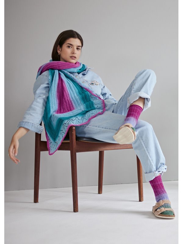 STOLA Cool Wool Lace hand-dyed von Lana Grossa