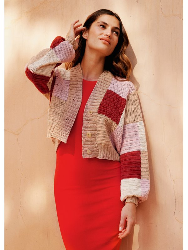 Lana Grossa PATCHWORK-CARDIGAN Cotton Wool