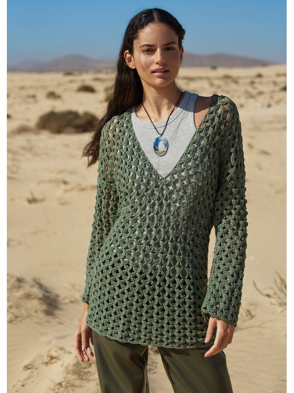 Lana Grossa PULLOVER IM BLÜTENMUSTER Promessa