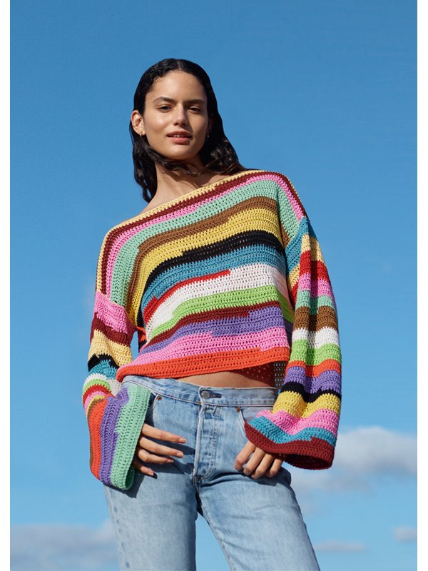 Lana Grossa LONGSLEEVE IN STÄBCHEN Cotone & Elastico