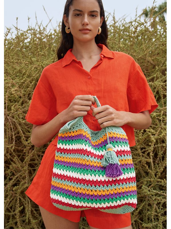 Lana Grossa STRANDTASCHE IM ZICKZACKMUSTER Promessa