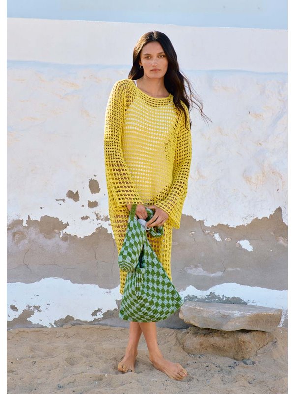 KLEID IM GITTERMUSTER Alta Moda Cotolana von Lana Grossa