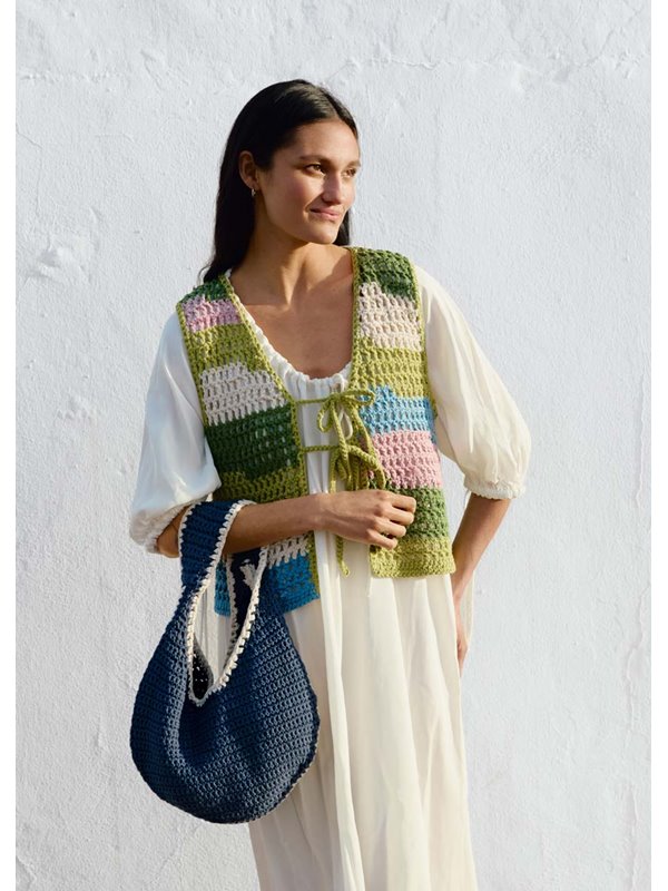 TASCHE IN FESTEN MASCHEN Natural Cotton von Lana Grossa