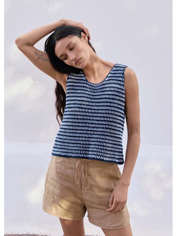 TOP IM GITTERMUSTER Elastico von Lana Grossa