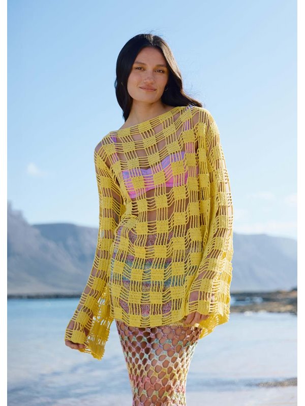 TUNIKA IM KARO-LOCHMUSTER Setapura von Lana Grossa