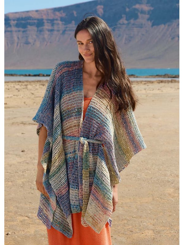 CAPE IM GITTERMUSTER Mosaico von Lana Grossa