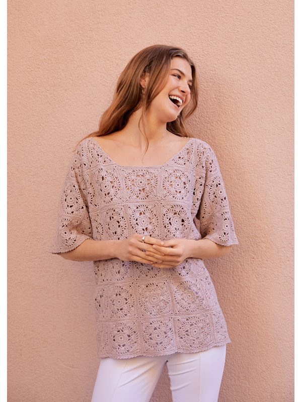 Lana Grossa SHIRT IN QUADRATISCHEN MOTIVEN Solo Lino