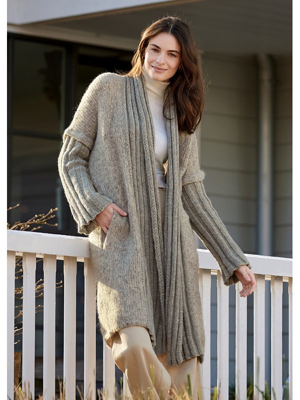 STRICKMANTEL Alpaca Moda & Cool Merino Big von Lana Grossa