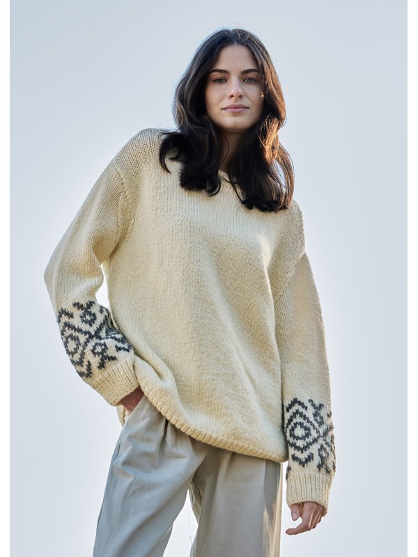 PULLOVER MIT EINSTRICKMUSTER Alpaca Moda & Cool Merino Big von Lana Grossa