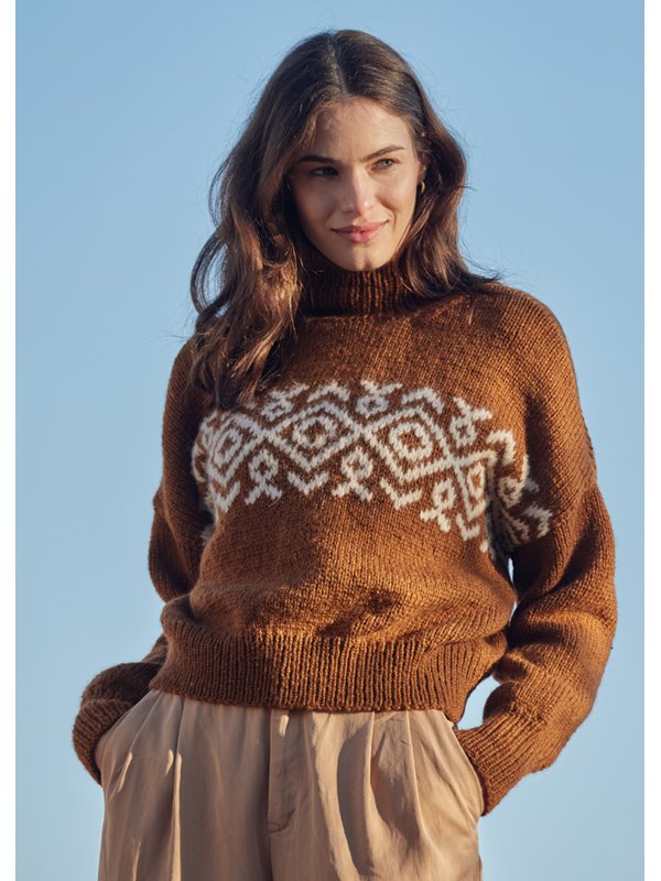 ROLLI MIT EINSTRICKMUSTER Alpaca Moda & Cool Merino Big von Lana Grossa