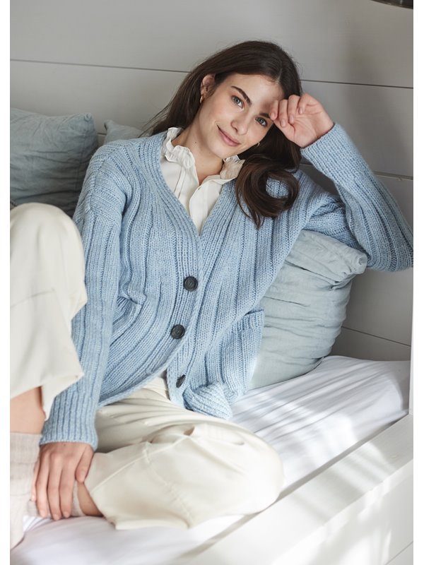 RIPPENSTRICKJACKE Cool Merino Big von Lana Grossa