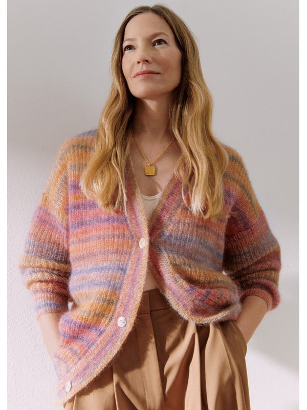 PATENT-JACKE Silkhair Print von Lana Grossa