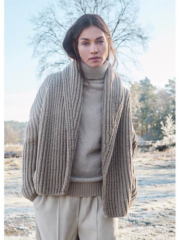 SCHALKRAGEN-CARDIGAN Cool Merino Big von Lana Grossa