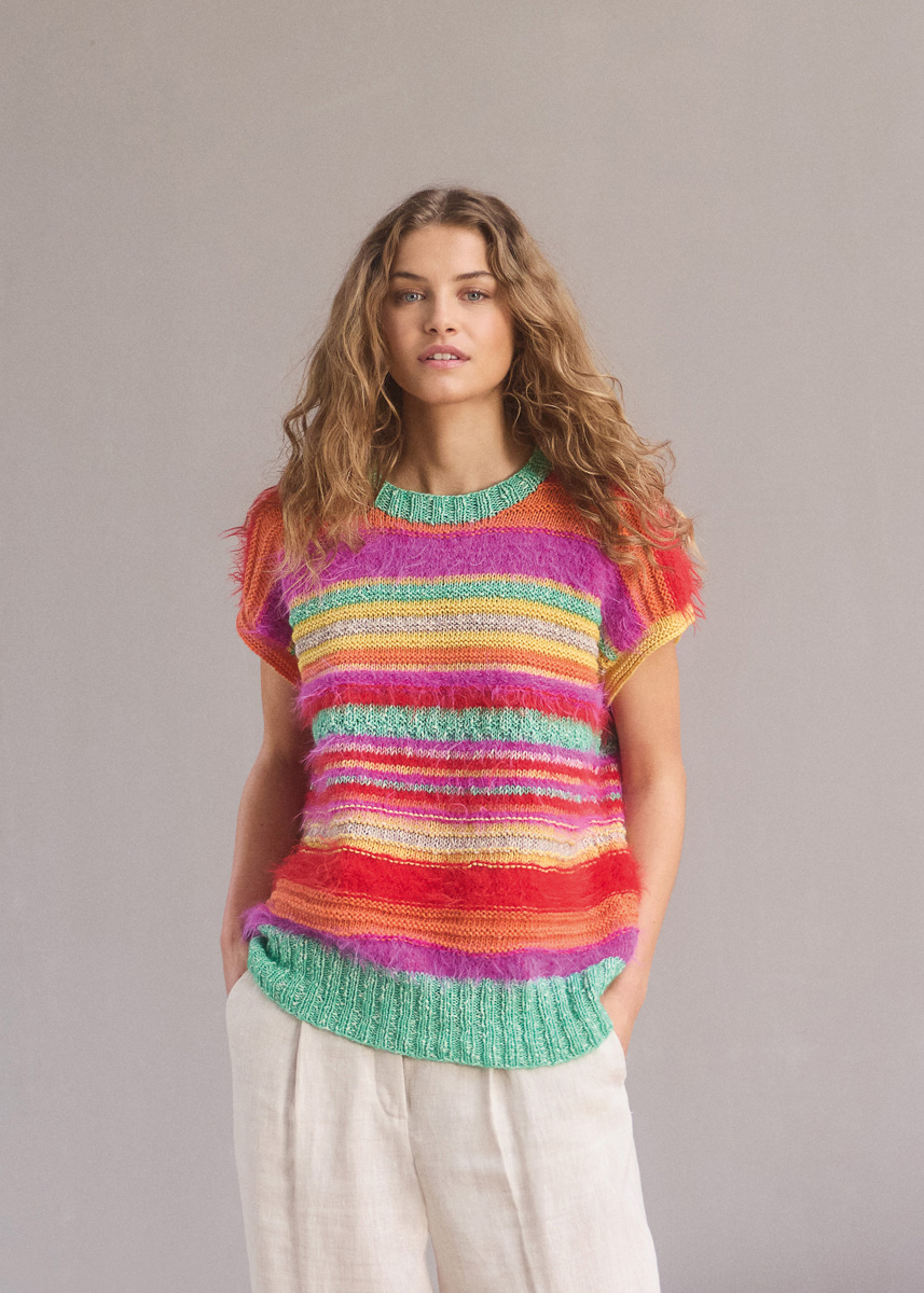 PULLUNDER MIT STREIFEN Basta, Bottoni & Summer Softness von Lana Grossa