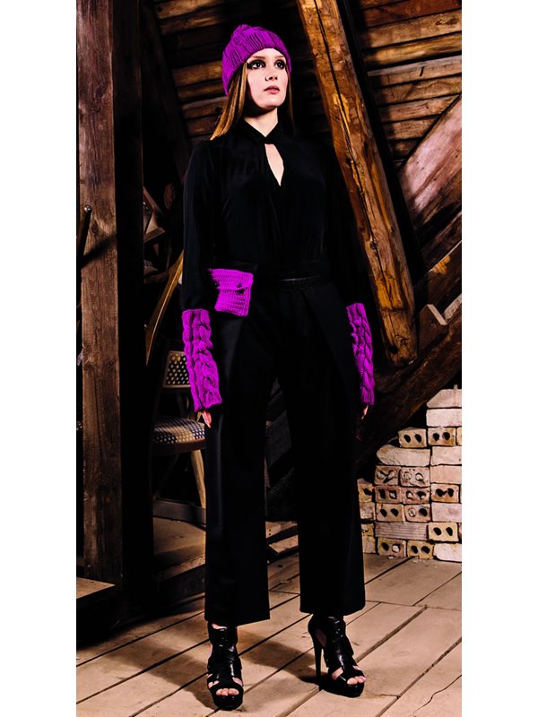 RIPPENMÜTZE MIT ZÖPFEN BINGO Melange (GOTS) von Lana Grossa