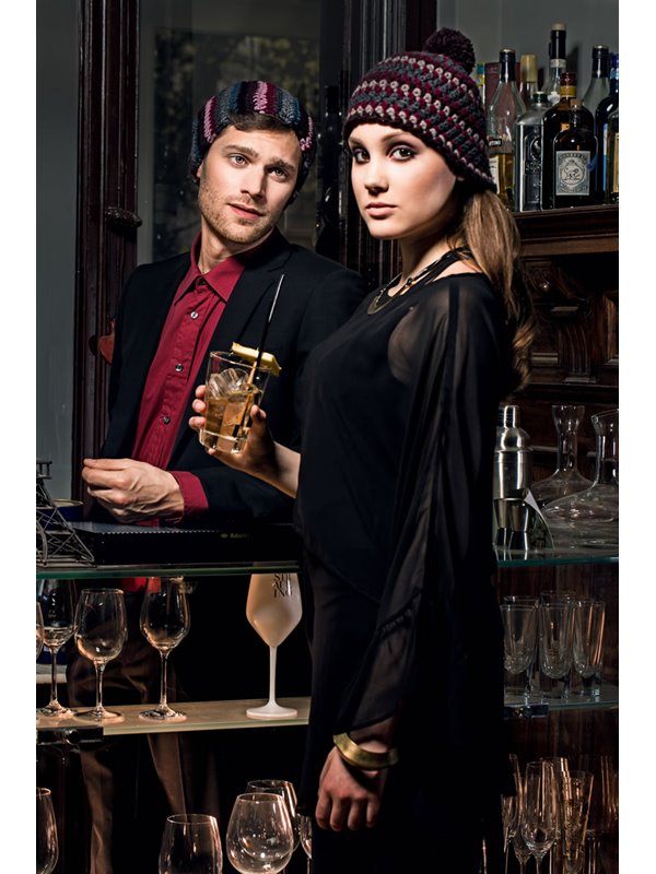 Lana Grossa KURZE STREIFENMÜTZE Mille II