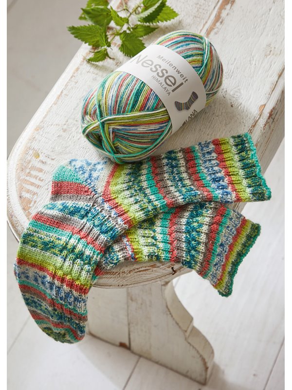 SOCKEN Meilenweit 100g Nessel Himalaya von Lana Grossa
