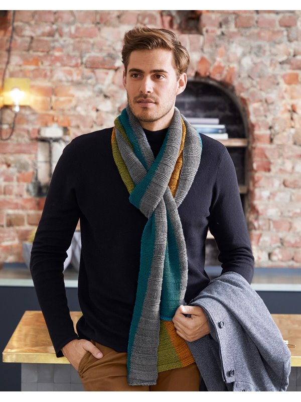 STREIFENSCHAL COOL WOOL Melange (GOTS) von Lana Grossa